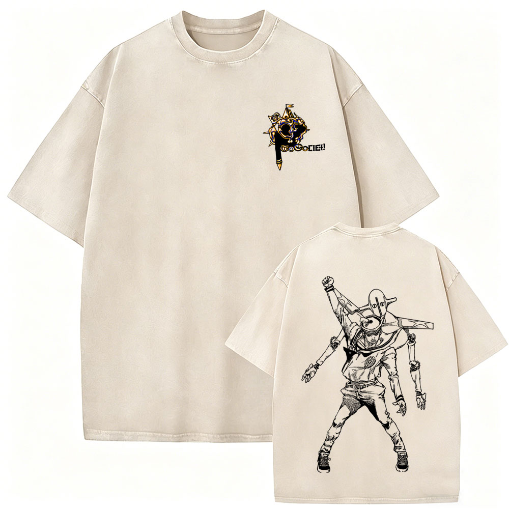 Washed Vintage Anime Jojo Biza - Jojo Anime Merchandise recension och pris