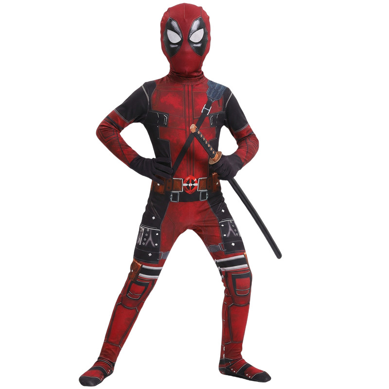 3-12Y Kids Deadpool Costume wi - Cosplay Prop Sword recension och pris